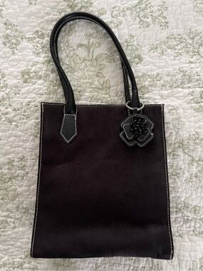 Victoria's Secret Black Women's Tote Bag with Contrast Stitching